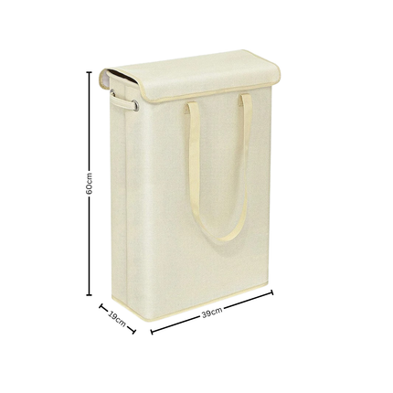 FoldPro Tall Laundry Hamper – Foldable Waterproof Clothes Basket with Handles