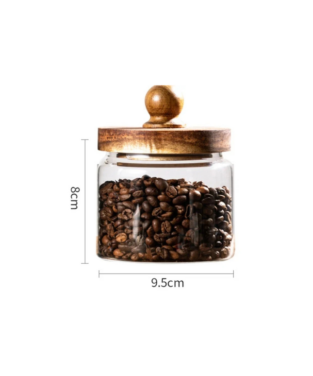 Heritage Wooden Lid Glass Jar