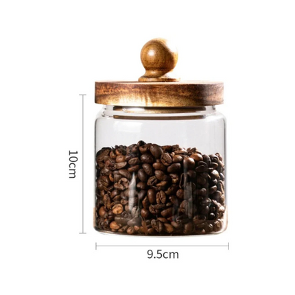 Heritage Wooden Lid Glass Jar