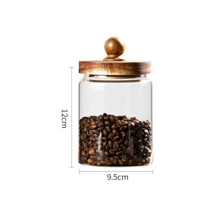 Heritage Wooden Lid Glass Jar