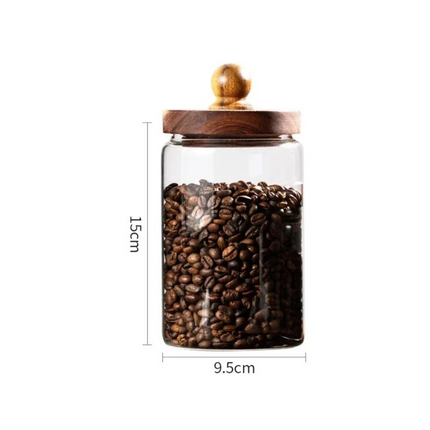 Heritage Wooden Lid Glass Jar