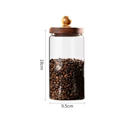 Heritage Wooden Lid Glass Jar