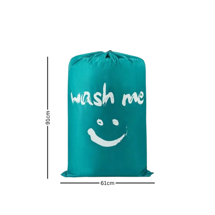WashMe Drawstring Laundry Bag – Durable Waterproof Clothes Sack