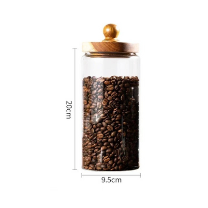 Heritage Wooden Lid Glass Jar