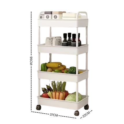 RollAway Multi-Tier Mobile Storage Rack