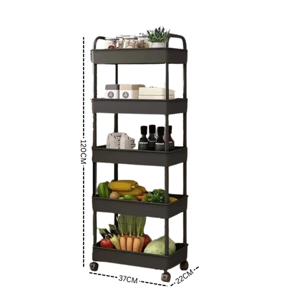 RollAway Multi-Tier Mobile Storage Rack