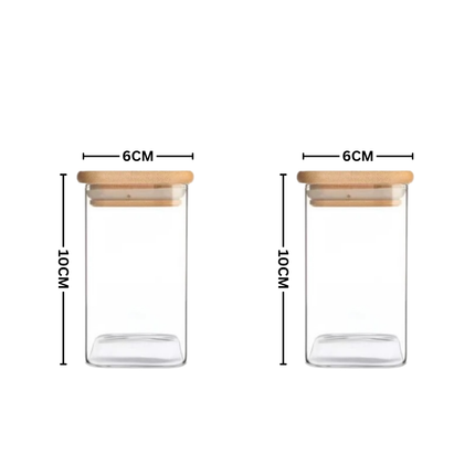 EcoView Mini Glass Kitchen Jars