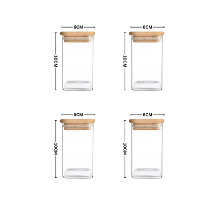 EcoView Mini Glass Kitchen Jars