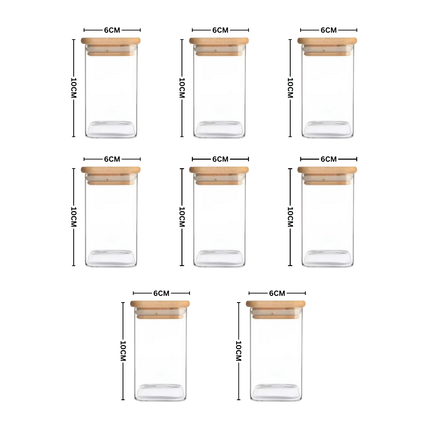 EcoView Mini Glass Kitchen Jars