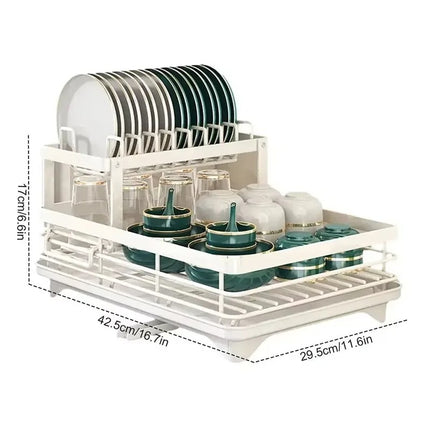 RackMate Double-Layer Dish Drying Rack